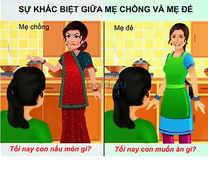 Còn với các bà mẹ chồng, họ không bao giờ muốn trở thành một "bà phù thủy" trong mắt con dâu. Nhưng việc các nàng dâu khiến trật tự trong gia đình mà bấy lâu nay đã theo nếp bị đảo lộn khiến các bà chủ "khu bếp" đích thực cảm thấy "ngứa mắt" và buộc phải lên tiếng.