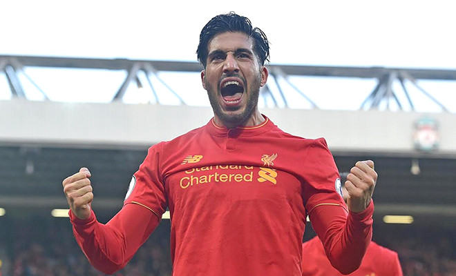 Klopp tự tin giữ chân Emre Can: HLV người Đức đang dẫn dắt Liverpool, Jurgen Klopp cho biết ông và ban lãnh đạo Liverpool đã có buổi đàm phán thuận lợi với Emre Can. Hợp đồng hiện tại của Emre Can chỉ còn thời hạn đến Hè 2018, và trong bối cảnh kỳ chuyển nhượng mùa Hè sắp đến gần, tương lai của anh bị đặt dấu hỏi lớn ở sân Anfield. Ảnh: Goal