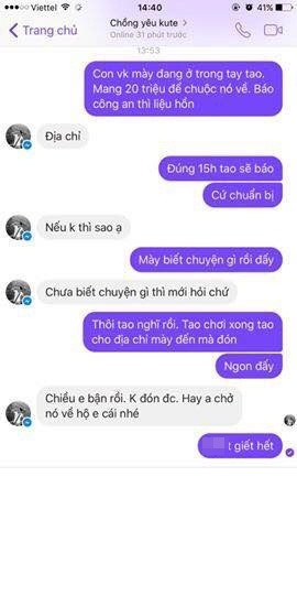 Anh chồng sẵn sàng chi tiền nhưng không lại nhờ "tên bắt cóc" giả danh đưa vợ con mình về.