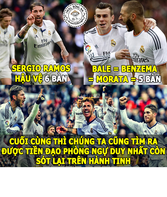 Với 6 bàn thắng có được Ramos đã trở thành tiền đạo phòng ngự đầu tiên của thế giới.