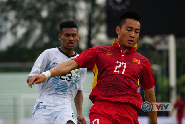 Tuy nhiên, họ không thực sự biết rõ sức mạnh của U22 Việt Nam tập trung vào các cầu thủ nào và trong trận đấu với Đông Timor, nếu dứt điểm tốt hơn thì U22 Việt Nam phải có hơn 4 bàn thắng. Ảnh: VTV