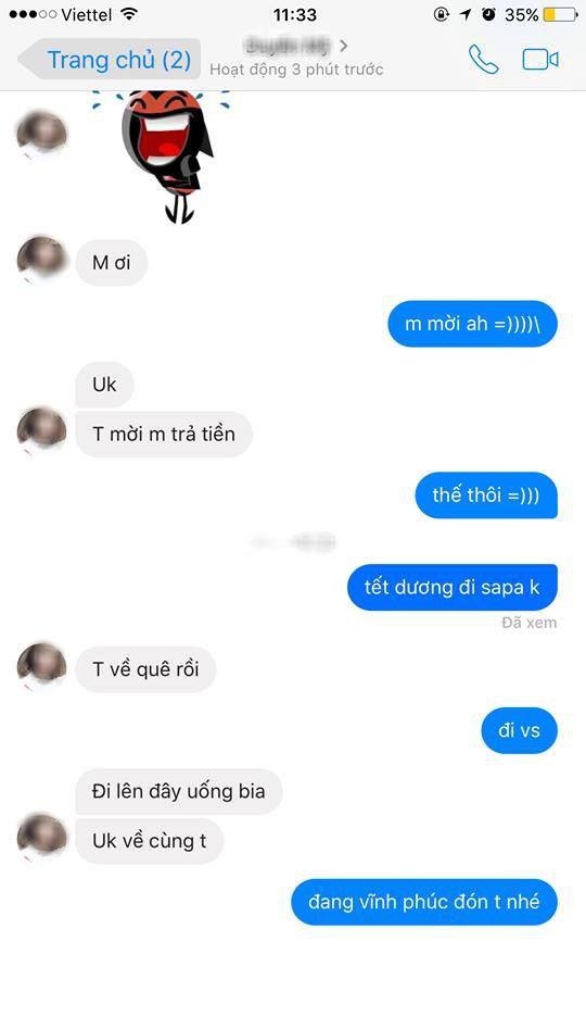 Thành viên H.T chia sẻ: "Rất may cho bạn gái phát hiện ra sớm để khỏi đau khổ. Mới yêu nhau mà đã có tính lăng nhăng như vậy thì bỏ ngay và luôn''. Ảnh sử dụng trong bài: Sưu tầm Facebook.