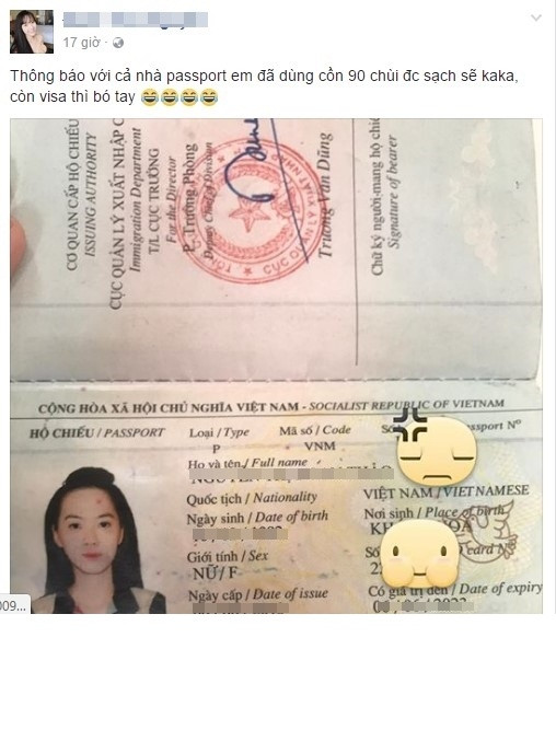 Nhưng may mắn cho cô gái trên khi được nhiều người mách nước, cô nàng đã “dùng cồn để lau sạch” được vết bút bi trên hộ chiếu, nhưng thị thực thì bó tay. Vậy là sau khi về đến Việt Nam, cô nàng sẽ lại phải cất công đi xin thị thực Mỹ một lần nữa rồi