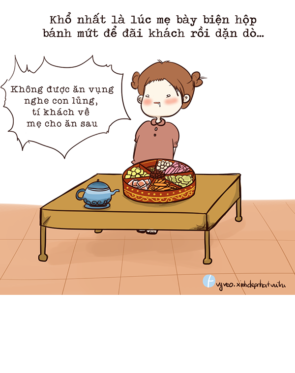 Ngày xưa, chỉ có đến Tết, các bạn trẻ mới được ăn những loại mứt như sen, dừa hay táo tàu và họ cảm thấy vô cùng thèm thuồng. Nhưng ngày nay khi những mặt hàng đó trở nên nhan nhản hàng ngày thì nỗi thèm đó chẳng còn tồn tại. x