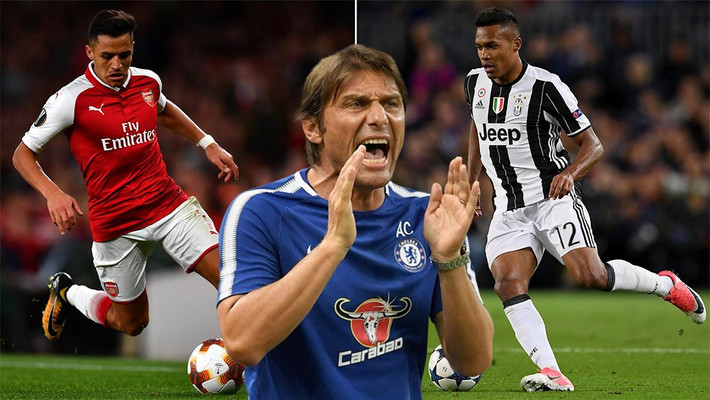 Chelsea mua Sanchez và Alex Sandro: Chelsea vừa có động thái mới trong việc cải thiện sức mạnh đội hình, cũng như giữ chân HLV Antonio Conte. Theo đó, nhà ĐKVĐ Premier League sẽ chi tiền để mua hai ngôi sao trong tháng Giêng tới. Mục tiêu cụ thể là Alexis Sanchez và Alex Sandro.