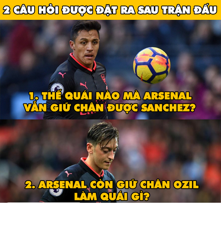 Arsenal giữa chân Sanchez và Ozil kiểu gì nếu cứ thể hiện chuỗi trận bết bát đến vậy.