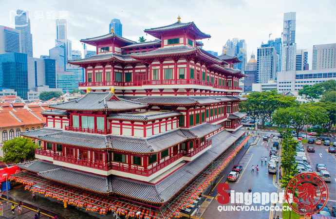 Chùa Phật Nha nằm trong khu Chinatown, quốc đảo Singapore với tên tiếng Anh là Buddha Tooth Relic Temple and Museum. Được xây từ năm 2007, mặc dù thời gian xây dựng không lâu nhưng thiết kế bên trong rất tinh tế và lộng lẫy. Kiến trúc bên trong chùa giống như một trển lãm nghệ thuật Phật giáo, sống động với những câu chuyện hàng trăm năm của lịch sử Phật giáo.
