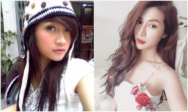 Vân Navy là một trong những hot girl đời đầu có gương mặt thay đổi nhiều nhất. Nếu như ngày trước, cô nàng sở hữu gương mặt bầu bĩnh đúng mốt của những năm 2007-2008 thì giờ cô nàng này có chiếc cằm v.line rõ rệt khiến người ta không còn nhận ra.