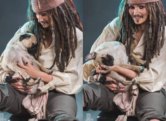 Thật khó có thể nhận ra đâu là Jack Sparrow thật, đâu là cô nàng thánh nữ cosplay - Alyson.