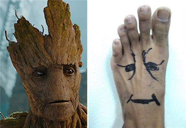Groot phiên bản bàn chân.