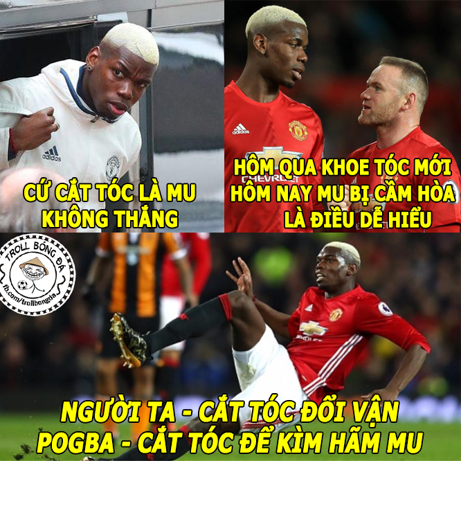 Pogba và vận đen đến từ mái đầu.