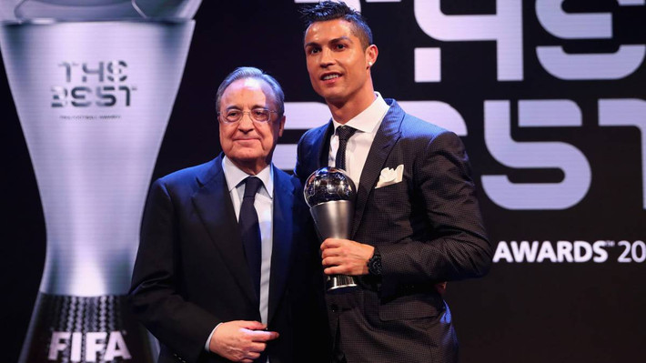Chủ tịch Perez đảm bảo tương lai cho Ronaldo: Chia sẻ trong lễ trao giải The Best FIFA Football Awards 2017 diễn ra tại London vào rạng sáng nay, Chủ tịch Florentino Perez khẳng định, Ronaldo luôn có một tương lai chắc chắn ở Real Madrid.