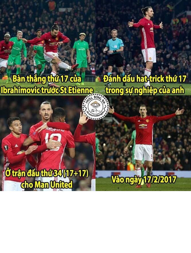 Bức ảnh chế bóng đá Zlatan Ibrahimovic hợp vía với con số 17 vừa qua được dân mạng chia sẻ rất nhiều.