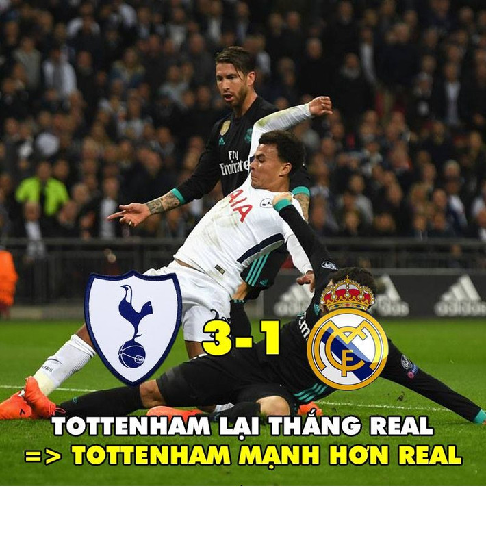 Tottenham đã có trận thắng trước Real Madrid và ngay lập tức họ được đánh giá mạnh hơn "kền kền trắng" nhưng đó chỉ là suy nghĩ của những thành viên mới xem bóng đá.