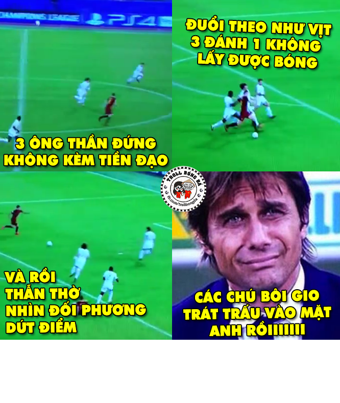 Bức ảnh chế, các cầu thủ Chelsea bôi gio trát trấu vào mặt Conte khiến nhiều người cười không ngớt.