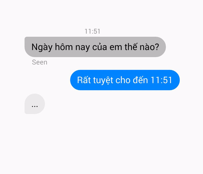 Cuộc sống hàng ngày quả là tuyệt vời cho đến thời khắc nhận được tin nhắn của người yêu cũ.