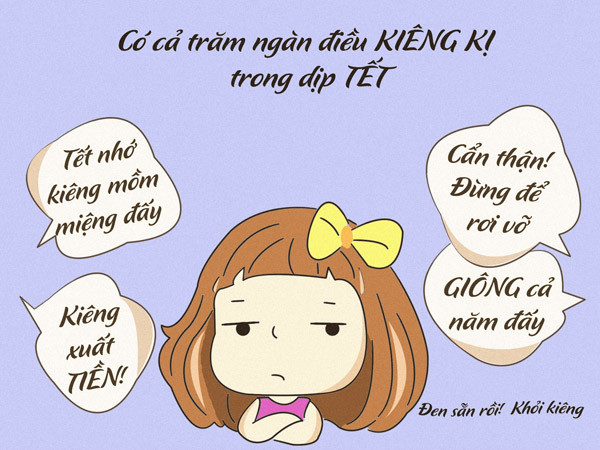 Tết rất nhiều điều kiêng kỵ khiến các bạn gái phải nhớ để tránh một năm đen đủi. Ảnh: Thanh Tuấn.