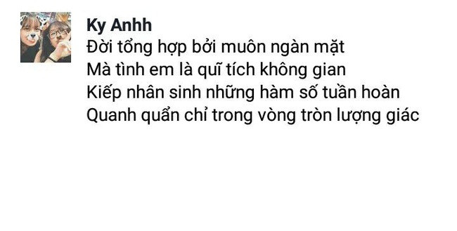 Với những vần thơ hóm hỉnh, vui nhộn các cư dân mạng đã khiến các nguyên tắc toán học trở nên có hồn.
