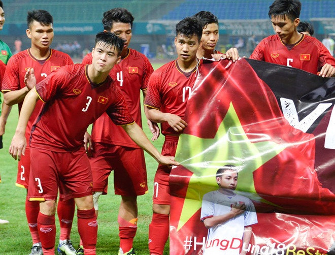 Tâm điểm của ngày thi đấu 27/8 tại ASIAD hôm nay là trận tứ kết bóng đá nam giữa đội tuyển Olympic Việt Nam và Olympic Syria diễn ra lúc 19h30. Ảnh: Zing.