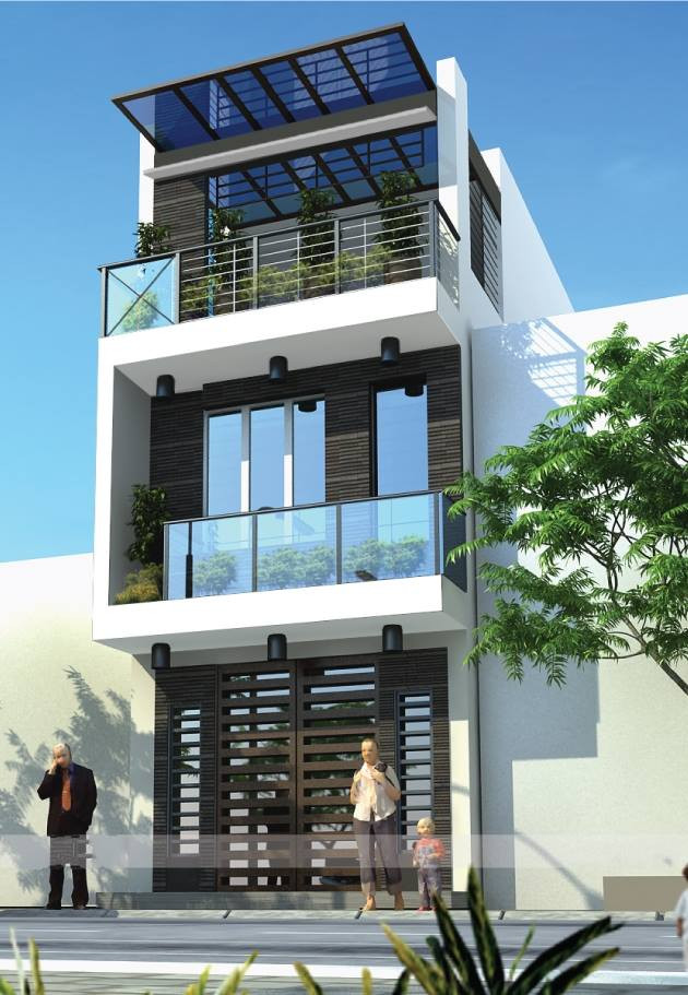 Nhà ống 2 tầng mặt tiền 5m thiết kế đơn giản không quá phức tạp mà cực kỳ hiện đại.