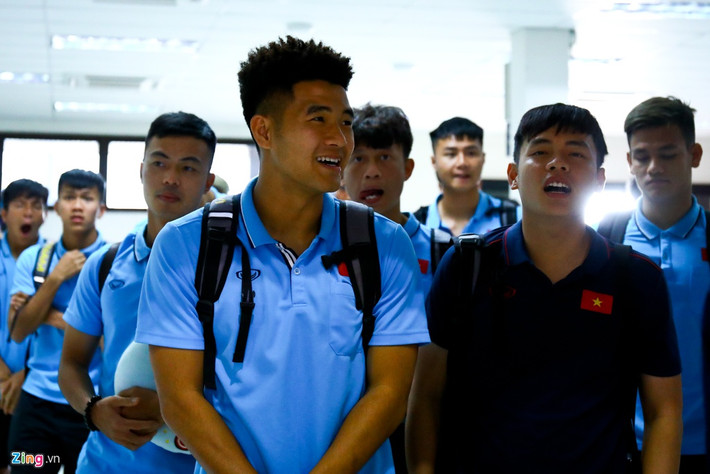 Sáng 6/1, đội tuyển U23 Việt Nam có mặt ở thành phố Buriram (Thái Lan) để chuẩn bị cho trận đối đầu với UAE tại giải U23 châu Á 2020. Ảnh: Zing.