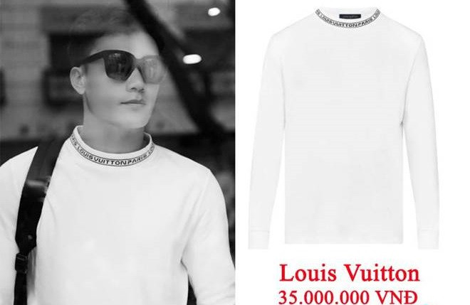 Bùi Tiến Dũng thời thượng trong chiếc áo đắt giá đến từ nhà mốt Louis Vuitton, giá trước thuế là 35 triệu đồng.