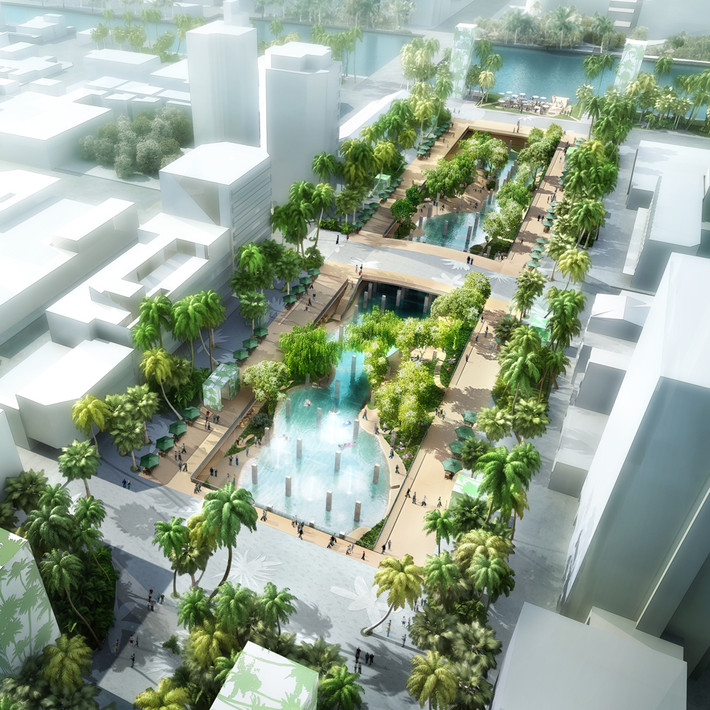 Công viên đầm phá chìm của MVRDV tại Đài Loan sẽ hoàn thành trong năm nay với lối đi dạo rợp bóng cây và một bãi biển với tàn dư của cấu trúc bê tông cũ còn sót lại trong suốt lịch sử của địa điểm.
