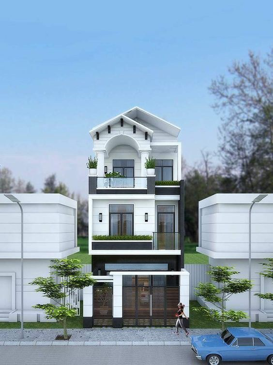 Nhà 3 tầng mái thái ngày càng phổ biến bởi hệ mái thái luôn mang đến hiệu ứng chống nóng hiệu quả và giá trị thẩm mỹ cao. Ảnh: Xaydunghungphu.