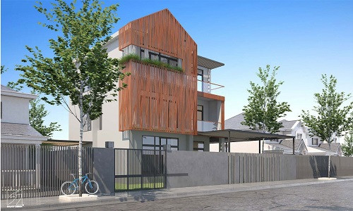 Do đó, nhóm Galaxy Design đã thực hiện cải tạo bằng cách khoác một lớp bao che độc đáo ngoài mặt tiền.