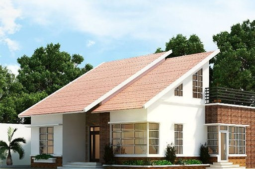 Phần mái nhà chỉ nghiêng về một bên đang trở thành xu hướng được các gia trẻ ưa chuộng bởi vẻ đẹp mới lạ. Ảnh: Greenhouse.