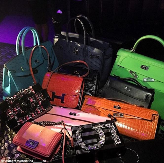 Sưu tập túi xách Hermes và Chanel là sở thích của Christina Lee.