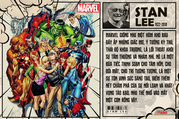 Marvel giống như một hòm kho báu đầy ắp những giấc mơ, ý tưởng kỳ thú, thái độ khoa trương, là lối thoát khỏi sự tầm thường và nhảm nhí. Nó là một bữa tiệc thịnh soạn cho tâm hồn, cho đôi mắt, cho trí tưởng tượng, là một sự tôn vinh sức sáng tạo, điểm thêm nét chấm phá của sự nổi loạn và khát vọng táo bạo, như thể nhổ vào mắt một con rồng vậy.