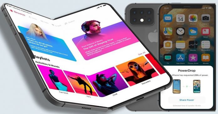 Không nằm ngoài thời hoàng kim của smartphone màn hình gập, Apple cũng từng nộp bằng sáng chế cho một số thiết bị có thể gập lại trong tương lai gần. Một báo cáo mới đây cho rằng iPhone màn hình gập sẽ thiết kế màn hình hiển thị như những chiếc smartphone thông thường chứ không chia thành 2 màn hình hiển thị riêng biệt.
