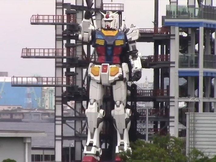 Công trình robot "siêu to khổng lồ" RX-78 Gundam lấy cảm hứng từ nhân vật hoạt hình Gundam RX-78-2 trong bộ phim siêu anh hùng nổi tiếng Mobile Suit Gundam.