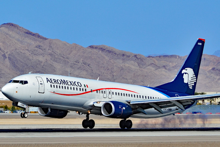 Một chuyến bay của Aeroméxico buộc phải hạ cánh rất nhanh sau khi một con rắn trốn theo tàu trượt ra khỏi ngăn phía trên và chui vào cabin. Ảnh: Airline Weekly