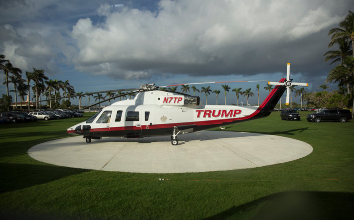 Trong khu nghỉ còn có bãi đỗ trực thăng riêng của Tổng thống Donald Trump. Nguồn ảnh: AP.