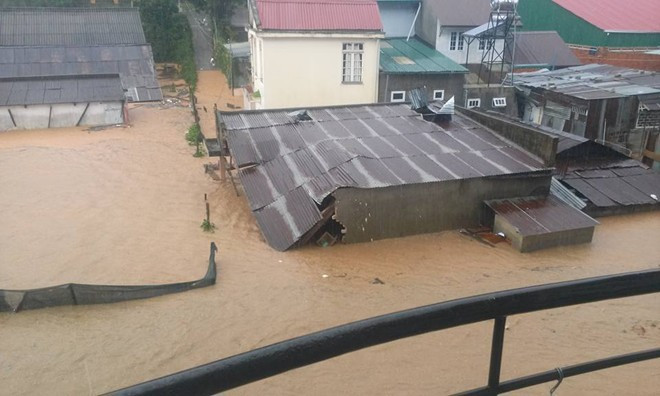 "Khi người thanh niên vừa giải cứu xong thì căn nhà đổ xuống nước", chị Thảo nhớ lại.