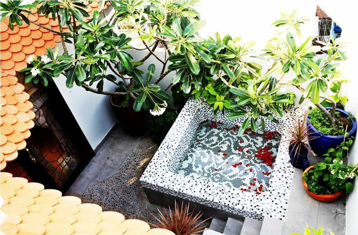 Một góc sân nhà yên bình của nữ nghệ sĩ hài.