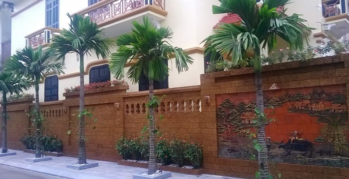 Vật liệu trang trí phù hợp là thạch cao, đất nung, đồ gốm, gạch, đá vôi, đồ sành sứ, bình đất. Cổng nhà cho gia chủ thuộc mệnh Thổ nên có thiết kế vuông vức, kết hợp với tường rào xây gạch đá có gam màu vàng hoặc màu đất.