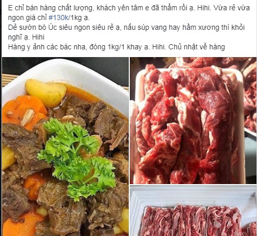 Thời gian gần đây, trên chợ mạng xuất hiện nhiều người rao bán dẻ sườn bò với giá cực rẻ từ 129.000 - 150.000 đồng/kg. Thậm chí, nếu khách lấy số lượng lớn giá chỉ còn 75.000 đồng.