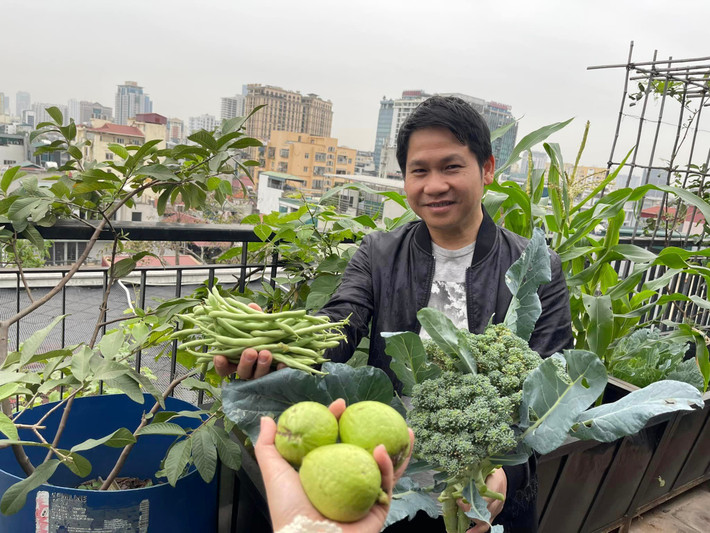 Trọng Tấn cho biết: "Không được nhiều nhưng mỗi lần thu hoạch rất vui và thư giãn".