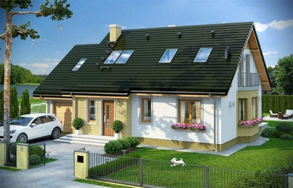 Mang phong cách cổ điển châu Âu, nhà cấp 4 mái thái thiết kế thêm ống khói. Tuy nhiên, ống khói chỉ mang tính chất minh họa và có tác dụng thông gió. Ảnh: Noithatnhalee
