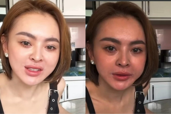 Cụ thể, khi đang khoe với dân mạng về làn da trắng mịn, căng bóng của mình thời gian gần đây, Trang Nemo đã vô tình tắt đi phần mềm làm đẹp, ngay tức khắc, làn da sáng của cô đã bị tối đi một vài tông.