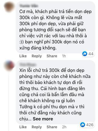 Một bộ phận khác thì khẳng định nhóm khách cố tình bừa bộn, và chưa có ý thức giữ gìn tài sản, vứt rác quá vô tư. Kể cả khi đã trả tiền dọn dẹp riêng thì… không ai lại làm như thế.
