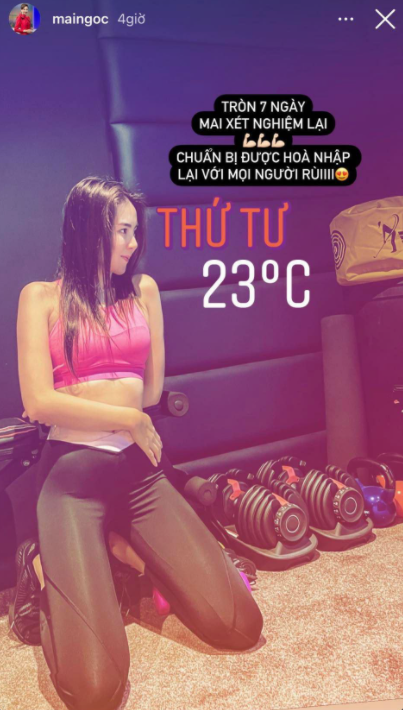 Đánh chú ý hơn, Mai Ngọc còn nhanh chóng quay trở lại với cuộc sống ngày thường với tập luyện. Trái với tâm lý nhiều F0 thường lo lắng không dám vận động mạnh chứ đừng nói đến tập luyện.