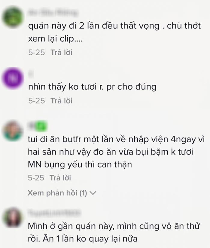 Chẳng hạn như trường hợp của vị khách, người này đã chia sẻ lên một hội nhóm ẩm thực nổi tiếng để bày tỏ sự bức xúc của mình đối với đồ ăn tại một quán ăn có tiếng, được nhiều reviewer khen ngợi.