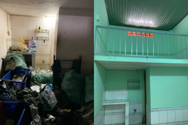 Thế nhưng vừa mở cửa bước vào, người chủ sốc với cảnh tượng bên trong.