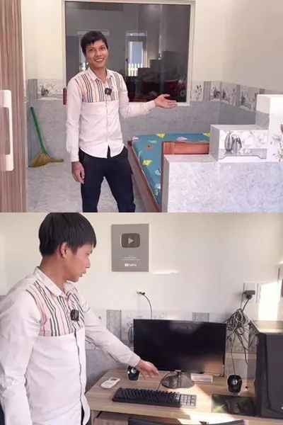 Trước khi mua ô tô, Lộc Fuho còn khoe nhà mới xây. Căn nhà tuy có giá trị không quá lớn nhưng đó là thành quả, ước mơ bấy lâu nay của nam Youtuber dành tặng vợ con.