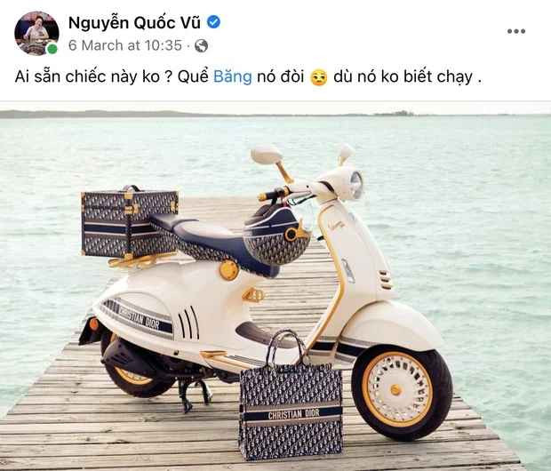 Vespa 946 Christian Dior trở thành chiếc xe được nhiều săn đón. Trong đó vợ chồng "nữ đại gia quận 7" Đoàn Di Băng cũng không ngoại lệ.