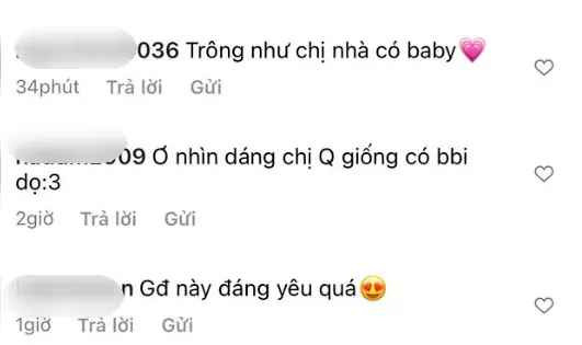 Trong hình, Quỳnh Anh lên đồ sang xịn khi mặc đồ hiệu, túi xách cũng cả đống tiền chứ chẳng chơi.